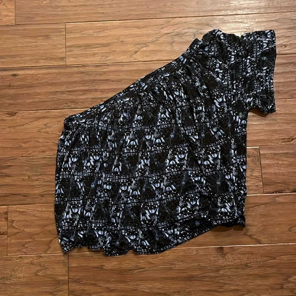 Free People Woman’s One Shoulder Blue Blouse Size L